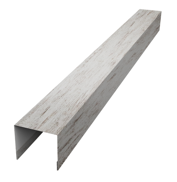 Стойка боковая крепежная для забора жалюзи Palermo 0,45 Print Elite Snow Wood TwinColor (1,8м)