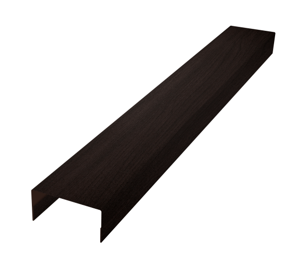 Крышка забора для горизонтального монтажа штакетника 0,45 Print Elite Coffee Wood TwinColor (2м)