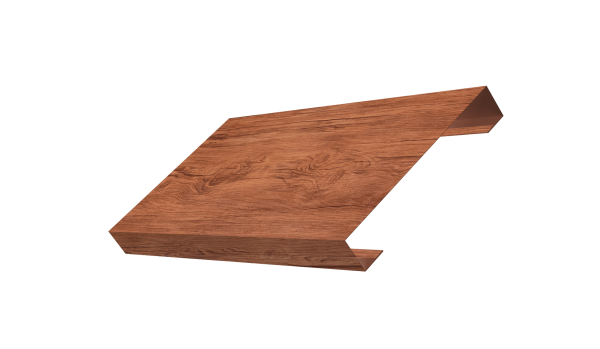 Ламель лицевая 125 забора жалюзи Texas 0,45 Print Premium Rowan Wood Intense FTC