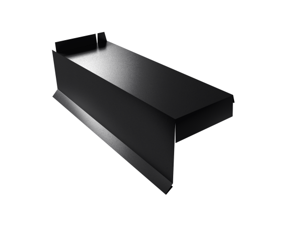 Планка торцевая сегментная Квадро профи Левая стартовая 0,5 Satin Matt TX RAL 9005 черный