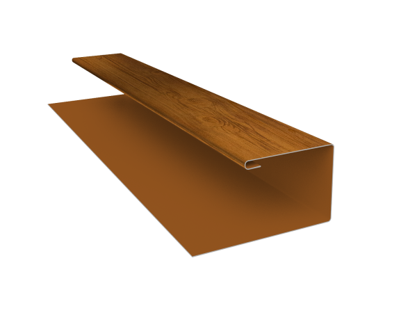 Планка П-образная Экобрус Grand Line 0,45 Print Elite Golden Wood TwinColor (2м)