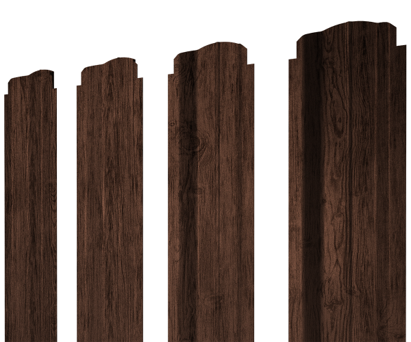 Штакетник П-образный В фигурный 0,4 Print Premium Antique Wood TwinColor