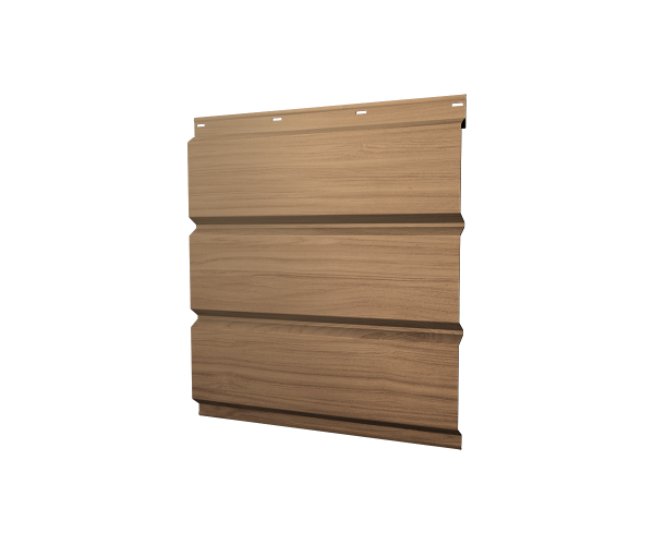 Софит металлический без перфорации 0,45 Print Elite с пленкой Honey Wood TwinColor