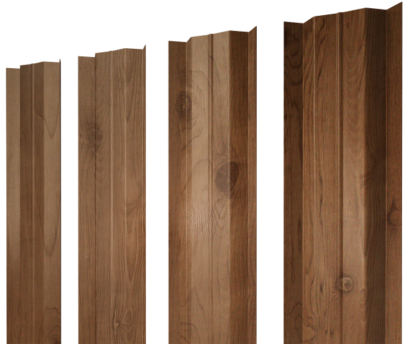 Штакетник М-образный В с прямым резом 0,45 Print Premium Pine Wood Fresh