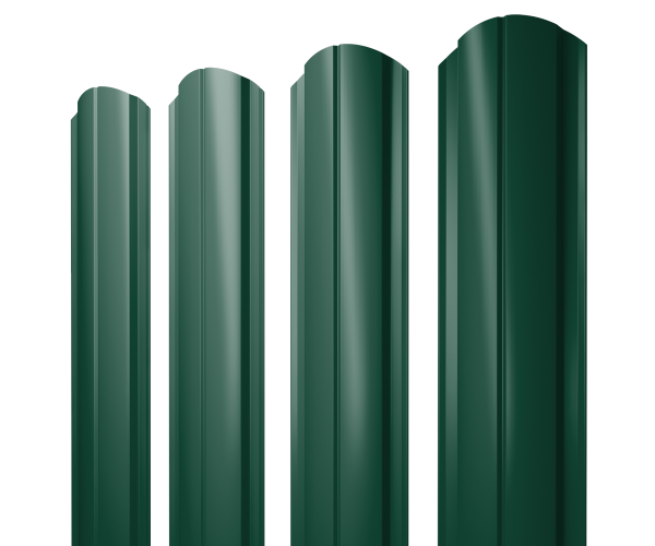 Штакетник Полукруглый Slim фигурный 0,45 Drap TX RAL 6005 зеленый мох