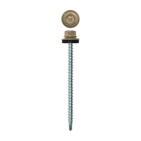 Саморез кровельный Daxmer 4,8х70 RAL 1014 (100) сверло №1