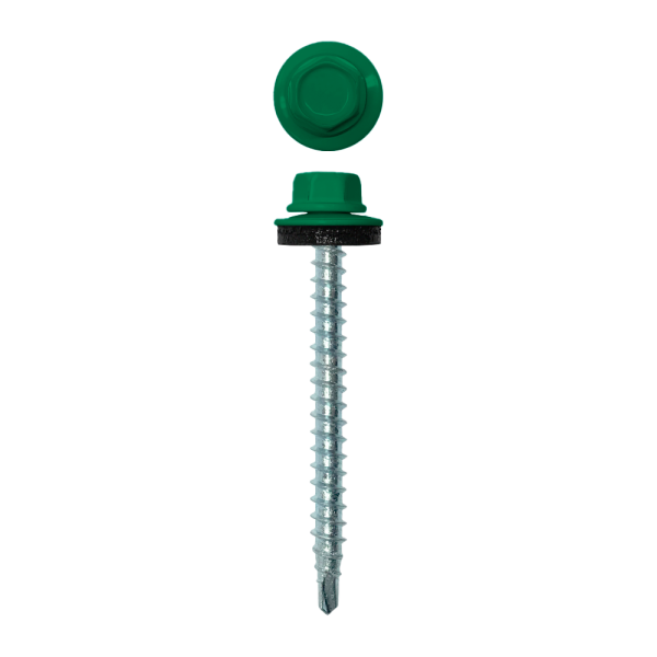 Саморез кровельный 4,8х50 (150шт) сверло №1 RAL 6029