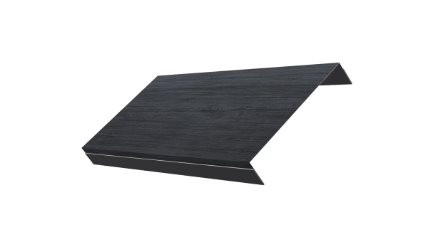 Ламель обратная 150 забора жалюзи Texas 0,45 Print Premium Grey Wood TwinColor