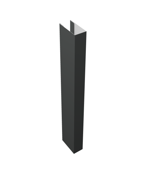 Стойка Texas для калиток и ворот 0,5 GreenCoat Pural BT, matt  RR2H3 (RAL 7016 антрацитово-серый) (2,5м)