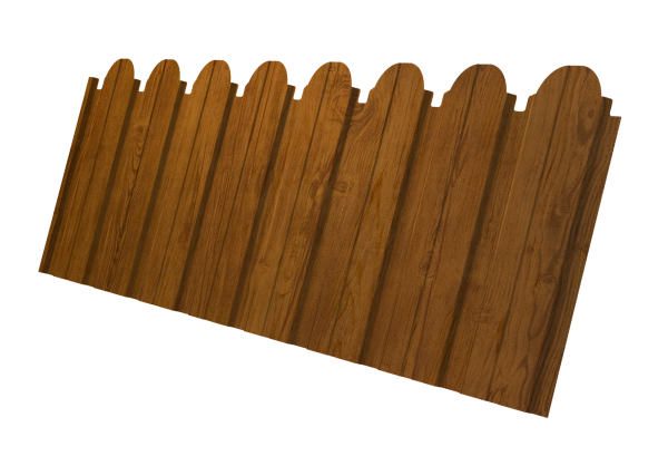 Профнастил C10B фигурный 0,45 Print-Double Elite Golden Wood