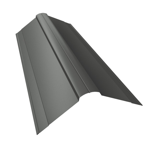 Планка конька фигурного 150x150 0,45 PE с пленкой RAL 7005 мышино-серый (2м)