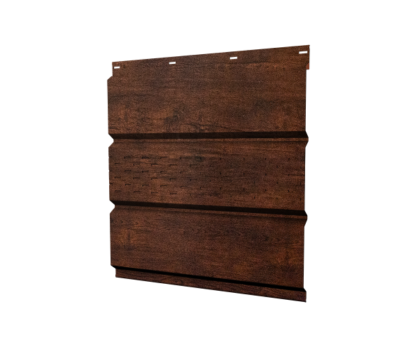 Софит металлический центральная перфорация 0,45 Print Premium с пленкой Cherry Wood Dark FTC