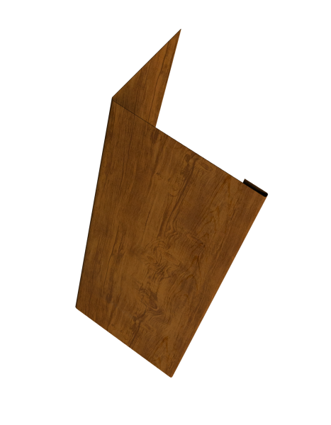Нащельник (для калиток и ворот) 25х35 жалюзи Milan, Tokyo, Palermo 0,45 Print-double Elite Golden Wood (L2,5)