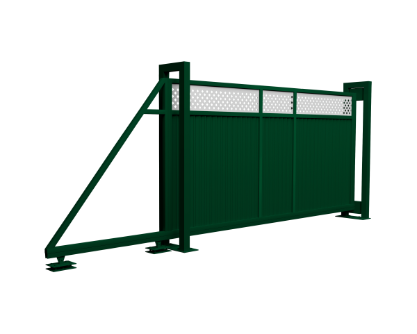 Ворота откатные Estet Plus 2,0х4,5 RAL 6005/1013