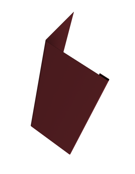 Нащельник (для калиток и ворот) 25х35 жалюзи Milan, Tokyo, Palermo 0,45 PE-Double RAL 3005 красное вино (L2,5)