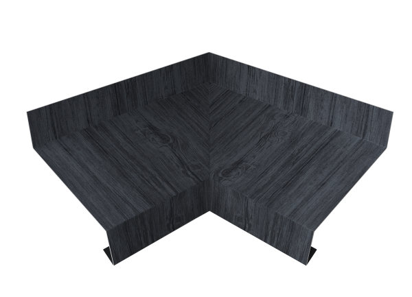 Угол отлива внутренний 70 0,45 Print Premium с пленкой Grey Wood TwinColor