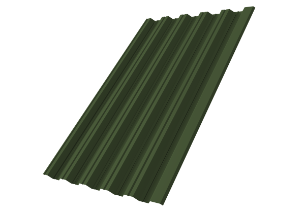 Профнастил НС35R 0,5 Satin Matt TX RAL 6020 хромовая зелень