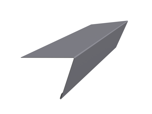 Планка капельник обратный 105х80 Фартук S16 0,5 Satin с пленкой RAL 7004 сигнальный серый (3м)