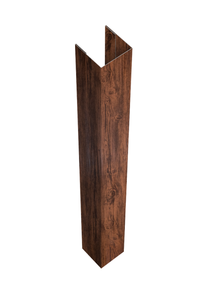 Стойка жалюзи Texas для монтажа без крепежного вкладыша 0,45 Print-double Premium Golden Wood Intense F (3м)