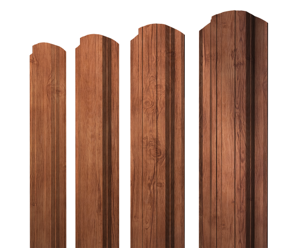 Штакетник Прямоугольный фигурный 0,45 Print Premium Rowan Wood Intense FTC