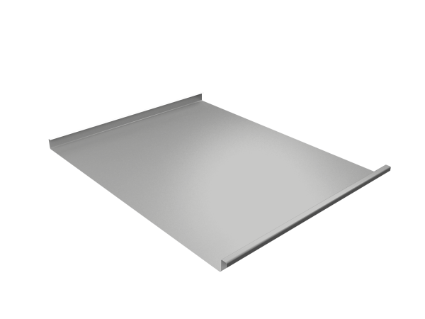Фальц двойной стоячий Grand Line 0,45 Drap TX с пленкой на замках RAL 7047 телегрей 4