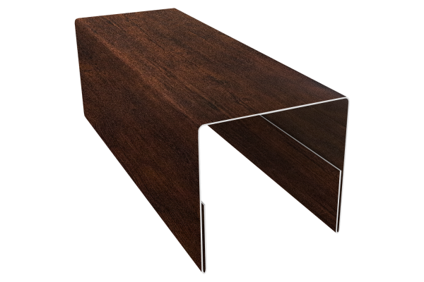 Планка П-образная заборная 20 0,45 Print-Double Premium Cherry Wood Dark F (3м)
