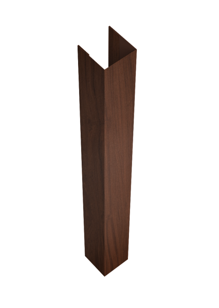 Стойка жалюзи Texas для монтажа без крепежного вкладыша 0,45 Print Elite Choco Wood TwinColor (2,5м)