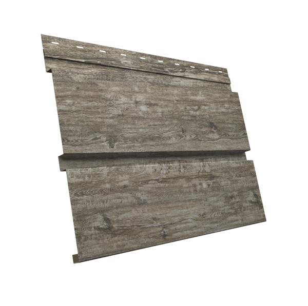 Софит металлический Квадро Брус без перфорации 0,45 Print Elite с пленкой Nordic Wood TwinColor