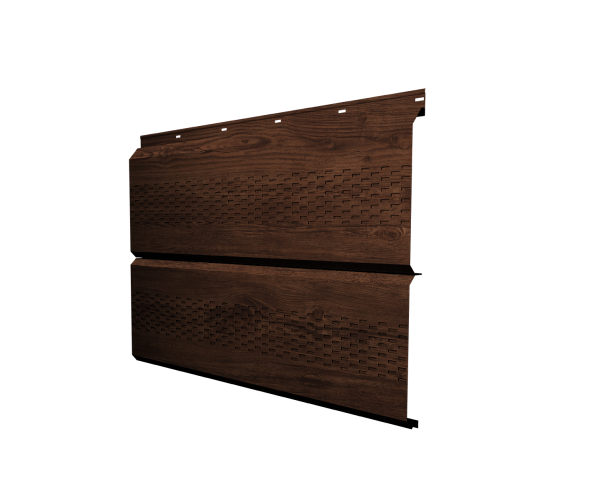 Софит ЭкоБрус с перфорацией 0,345 Grand Line 0,45 Print Elite с пленкой Cherry Wood TwinColor