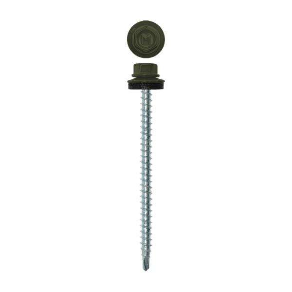 Саморез кровельный Daxmer 4,8х70 (100шт) сверло №1 RAL 6003