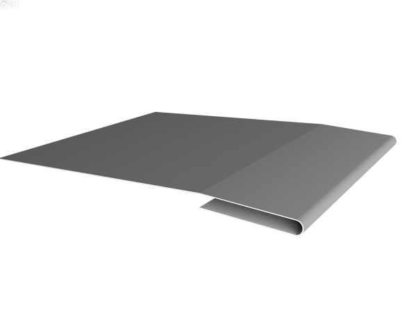 Планка начальная 0,5 Satin с пленкой RAL 9006 бело-алюминиевый (3м)