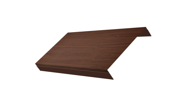 Ламель обратная 150 забора жалюзи Texas 0,45 Print Elite Choco Wood TwinColor