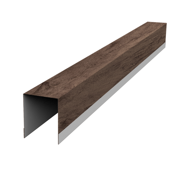 Планка опорная составная внутренняя для забора жалюзи Palermo 0,45 Print Premium Almond Wood Fresh (2,5м)