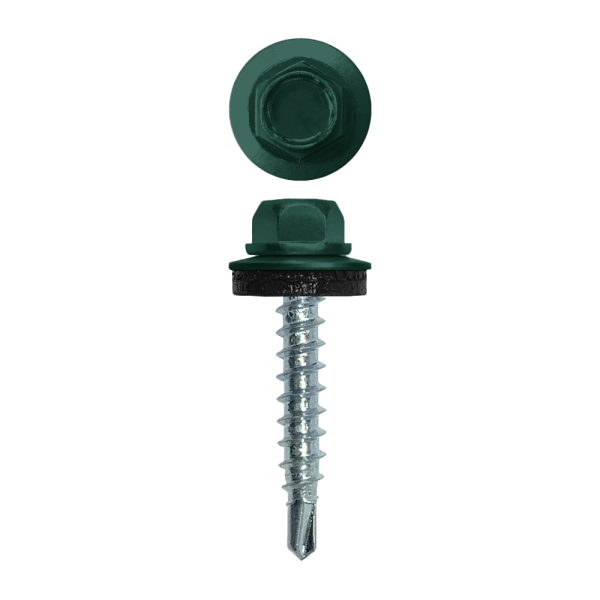 Саморез кровельный 4,8х29 (250шт) сверло №1 RAL 6005