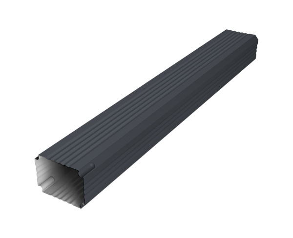 Труба гофрированная Vortex Lite 76х102х1000мм PE RAL 7024 мокрый асфальт