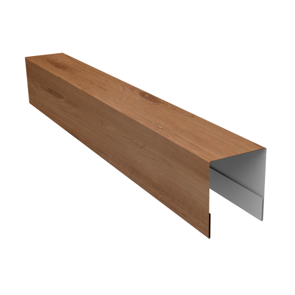 Планка боковая для забора из сайдинга ЭкоБрус 0,45 Print Premium Pine Wood Fresh (2,5м)