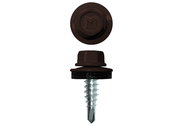 Саморез по металлу Daxmer 4,8х19 RAL 8017 (250) сверло №2