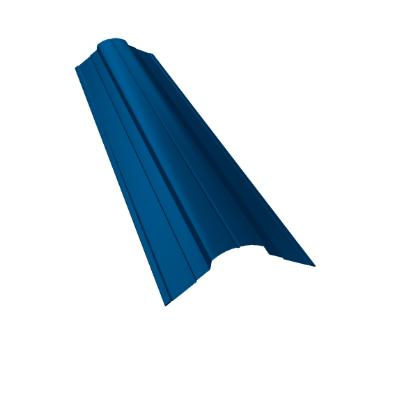 Планка конька фигурного 70x70 0,4 PE с пленкой RAL 5005 сигнальный синий (3м)