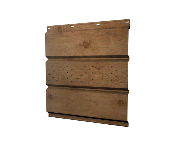 Софит металлический центральная перфорация 0,45 Print Premium с пленкой Pine Wood Fresh