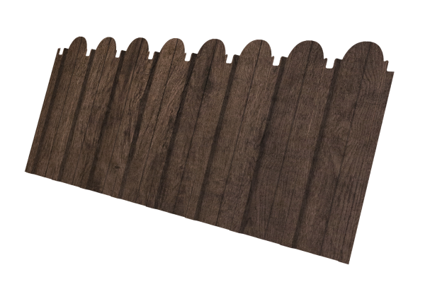 Профнастил C10A фигурный 0,45 Print-Double Elite Antique Wood