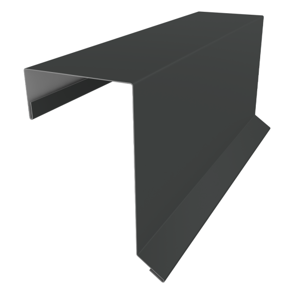 Планка торцевая кровельная фальц 65х97 0,5 Satin с пленкой RAL 7016 антрацитово-серый (2м)