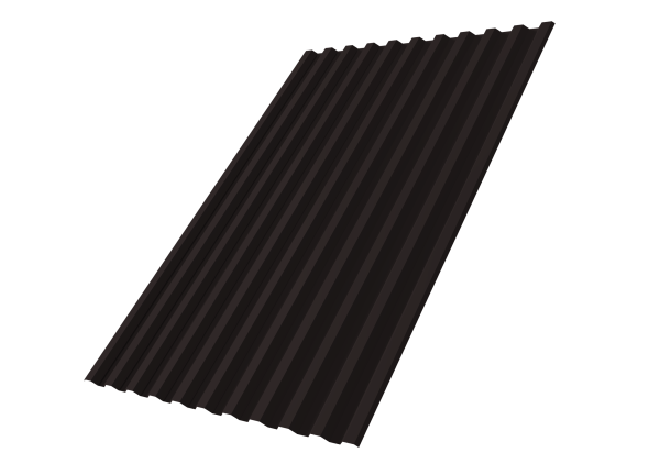 Профнастил С21R 0,5 Satin Matt с пленкой RAL 9005 черный