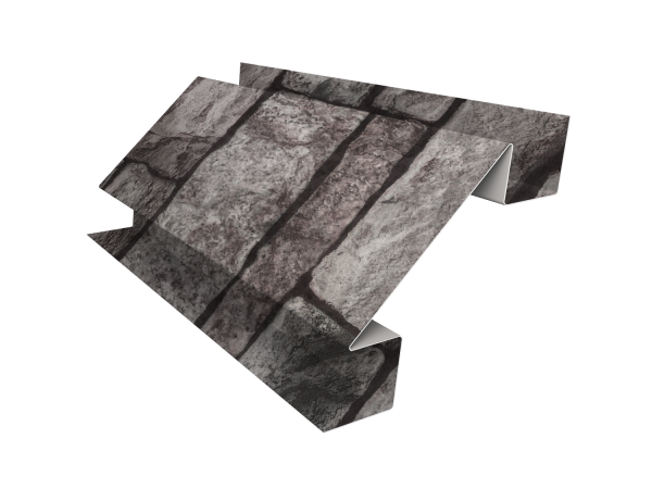 Угол внутренний сложный 75мм 0,45 Print Elite Fine Stone TwinColor (3м)