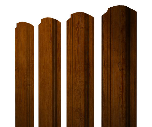 Штакетник Прямоугольный фигурный 0,45 Print Premium Golden Wood Intense FTC