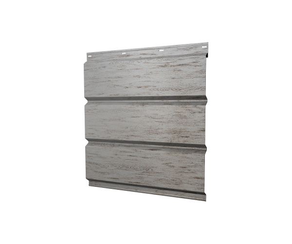 Софит металлический без перфорации 0,45 Print Elite с пленкой Snow Wood TwinColor