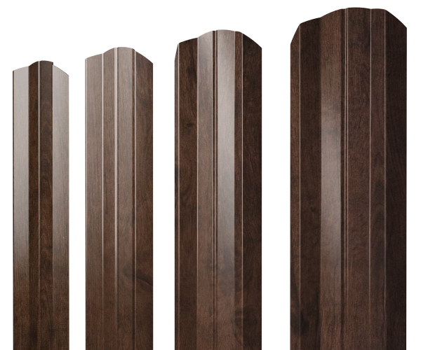 Штакетник М-образный А фигурный 0,45 Print Elite Antique Wood TwinColor