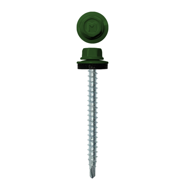 Саморез кровельный Daxmer 4,8х50 (150шт) сверло №1 RAL 6002