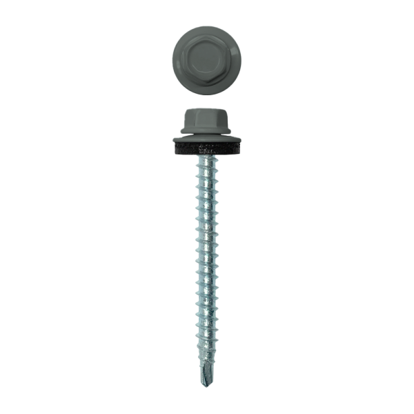 Саморез кровельный 4,8х50 (150шт) сверло №1 RAL 7005
