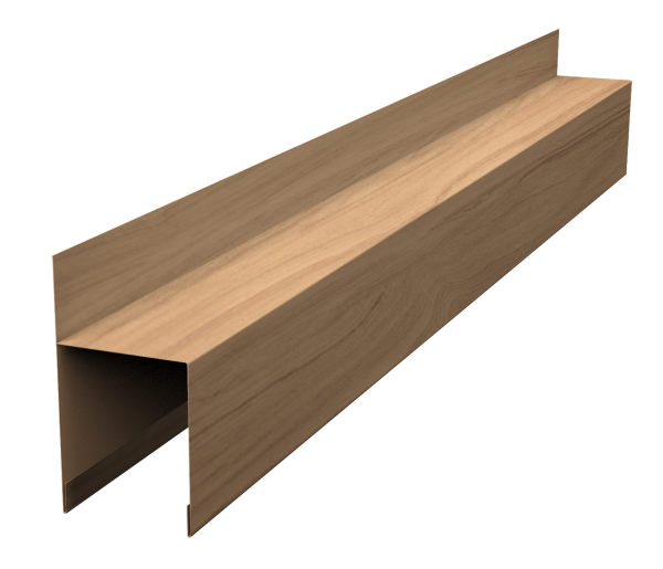 Планка опорная составная внешняя для забора жалюзи Palermo 0,45 Print Elite Honey Wood TwinColor (1,8м)