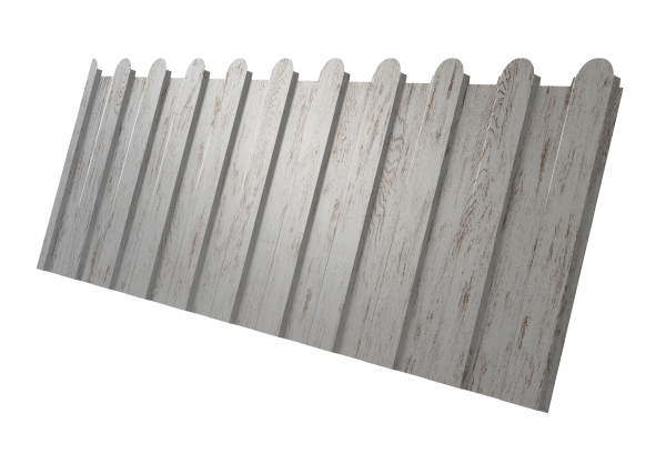 Профнастил С8A v01 фигурный 0,45 Print Elite Snow Wood TwinColor